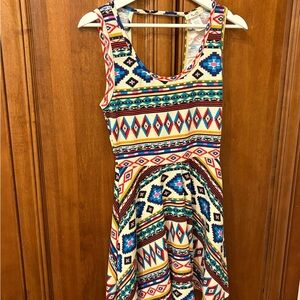 Multicolor Geometric Pattern Dresses